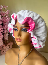 Load image into Gallery viewer, Do not Disturb Plush Adjustable Bonnet Big Ruffles
