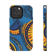 Load image into Gallery viewer, Ankara Blue Tough iPhone Cases
