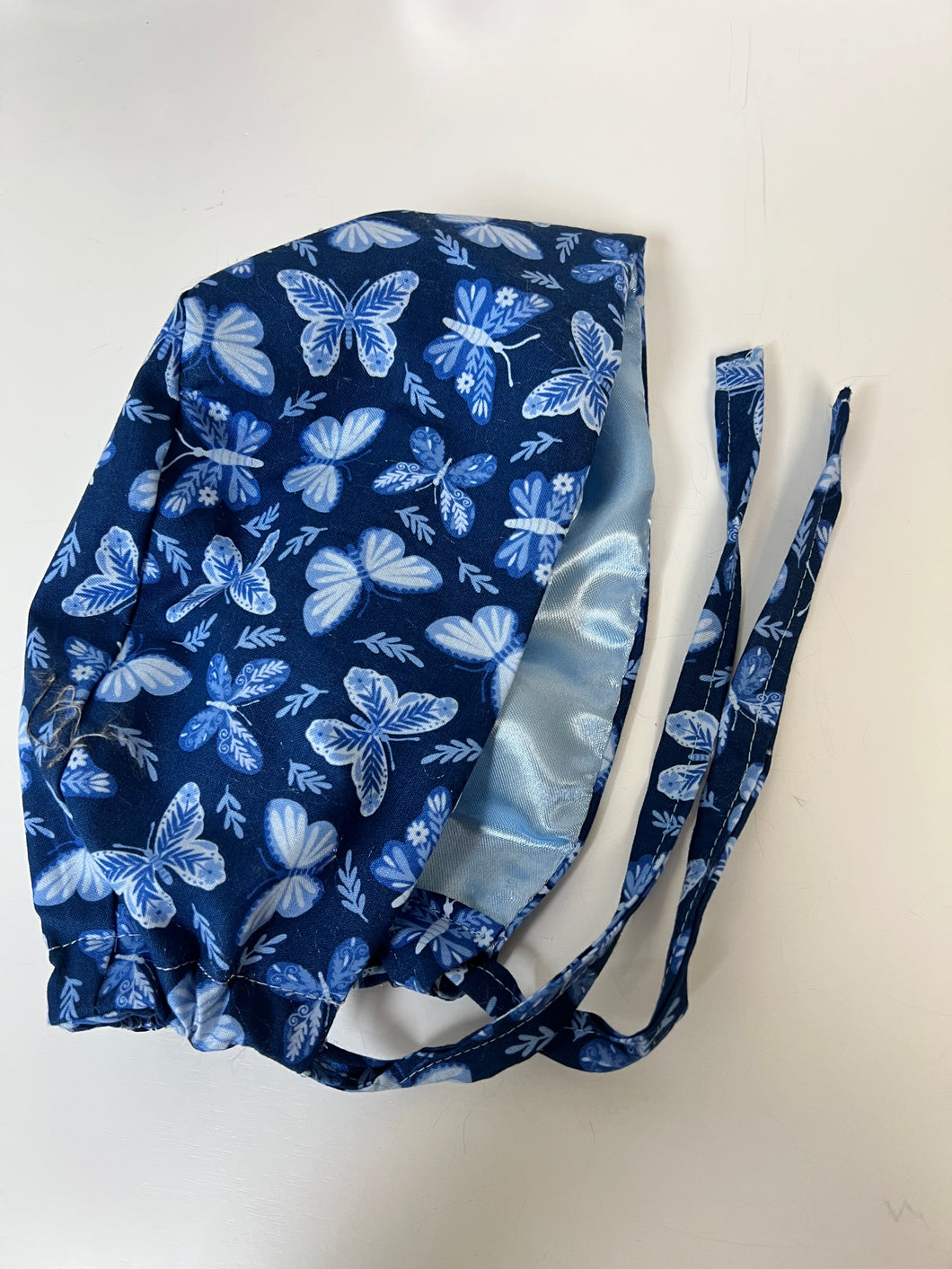 Dark Blue Butterflies Surgical/Scrub Cap