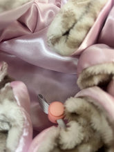 Load image into Gallery viewer, Tan Leopard Ruffles plush bonnet adjustable
