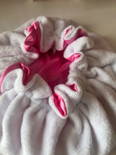 Load image into Gallery viewer, Do not Disturb Plush Adjustable Bonnet Big Ruffles
