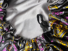 Load image into Gallery viewer, Purple&amp; Sliver Oriental Silky Soft Satin Bonnet
