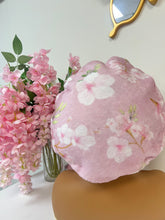 Load image into Gallery viewer, Cherry Blossom Plush Bonnet w/ Light Pink Satin
