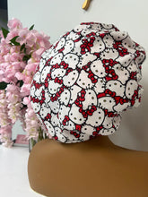 Load image into Gallery viewer, HK Red Adjustable Cotton Satin Lined Bonnet

