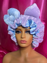 Load image into Gallery viewer, NEW Lilac Cat Ears 3d Adjustable Plush Bonnet
