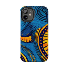 Load image into Gallery viewer, Ankara Blue Tough iPhone Cases
