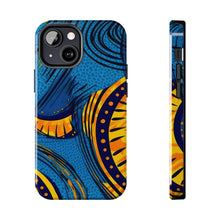 Load image into Gallery viewer, Ankara Blue Tough iPhone Cases
