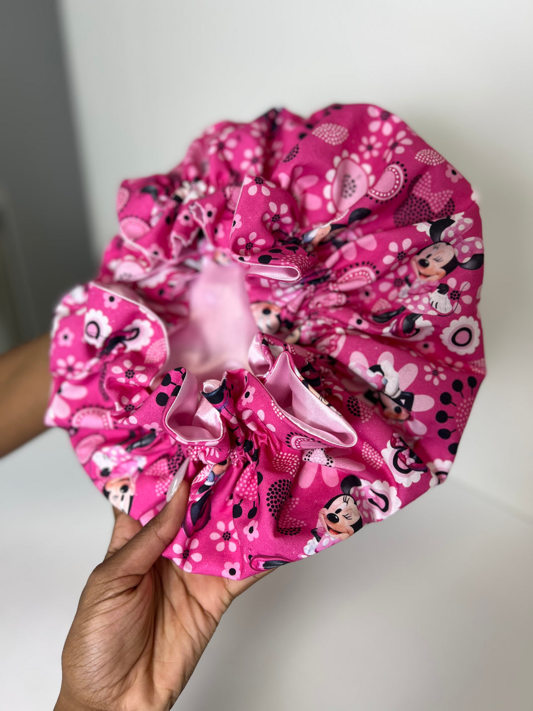 M MOUSE Child Size Adjustable Bonnet W/ RUFFLES