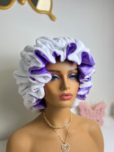 Load image into Gallery viewer, White Plush Ruffles Adjustable Bonnets
