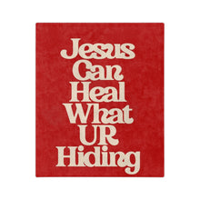 Load image into Gallery viewer, Jesus can heal, red Plush Blanket

