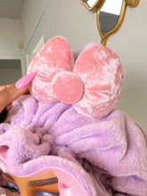 Load image into Gallery viewer, Lilac Cat Ears 3d Adjustable Plush Bonnet
