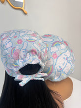 Load image into Gallery viewer, Rainbow Blue Cinna Plush Adjustable Bonnets
