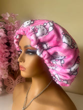 Load image into Gallery viewer, Pink Hearts Kitty Plush Bonnet
