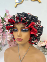 Load image into Gallery viewer, Amazing Grace Adjustable Cotton Satin Lined Bonnet
