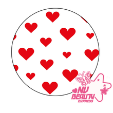 Load image into Gallery viewer, PINK &amp; RED HEARTS PLUSH BONNET
