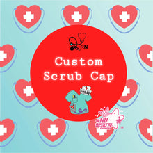Load image into Gallery viewer, Custom Scrub/Surgical Cap Satin Lined
